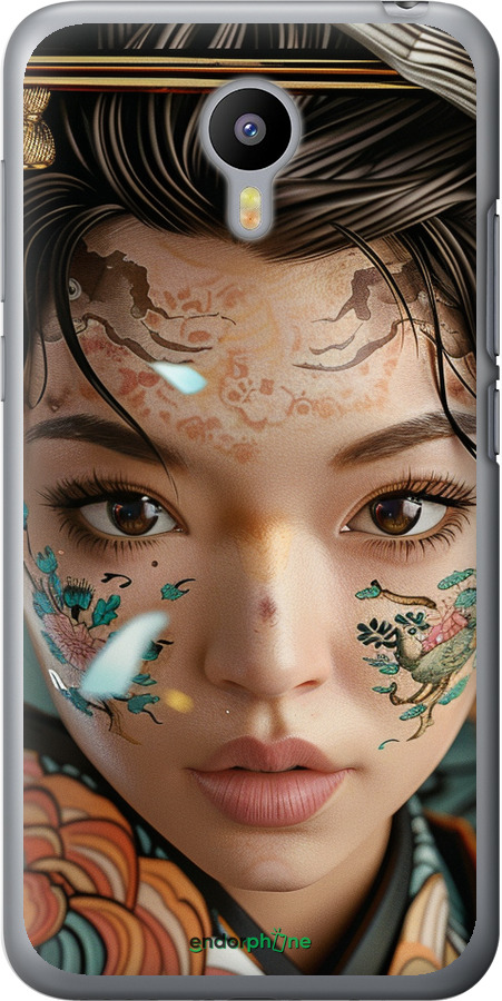 2D пластиковый чехол Взгляд души самурая для Meizu M2 - 6076t-185 изображение 