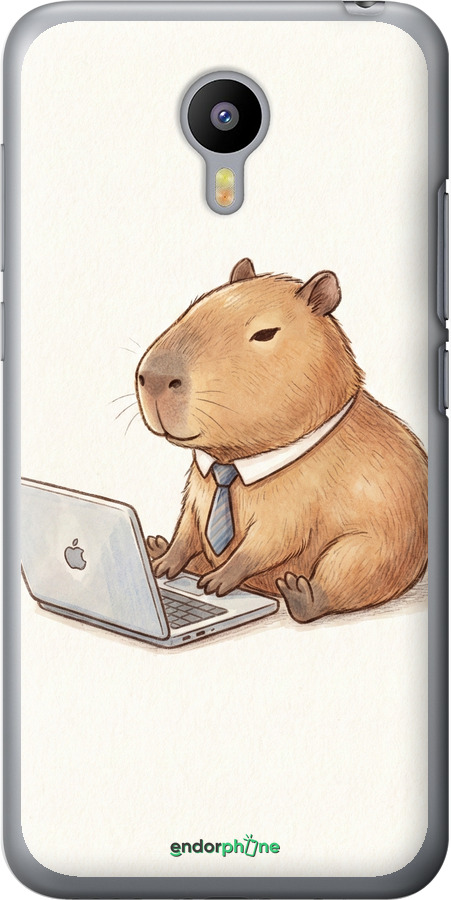 2D пластиковый чехол Funny Capybara CEO Working для Meizu M2 - 6777t-185 изображение 