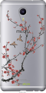 Силиконовый чехол Сакура v2 для Meizu M3 Max - 5538u-462 изображение 