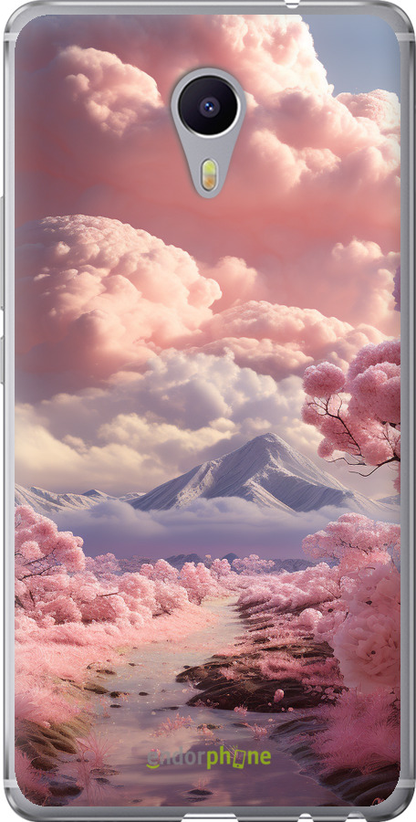 Силіконовий чехол Рожеві хмари для Meizu M3 Max - 5660u-462 изображение 