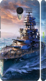 3D пластиковый матовый чехол Военный корабль, world of tanks, wargaming для Meizu M3 Note - 6461m-256 изображение 