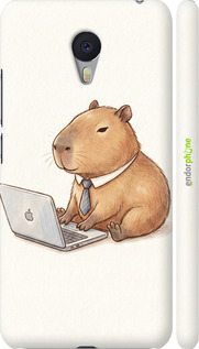 3D пластиковий матовий чехол Funny Capybara CEO Working для Meizu M3 Note - 6777m-256 изображение 