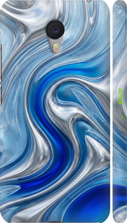 3D пластиковый матовый чехол Liquid Chrome для Meizu M3 Note - 6781m-256 изображение 