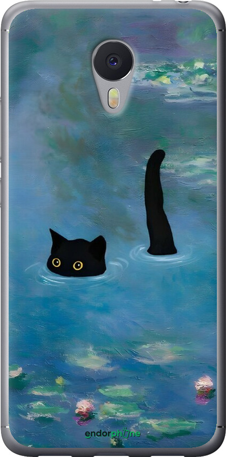 2D пластиковий чехол Із зображенням кота та водяної лілії Monet для Meizu M3 Note - 6519t-256 изображение 