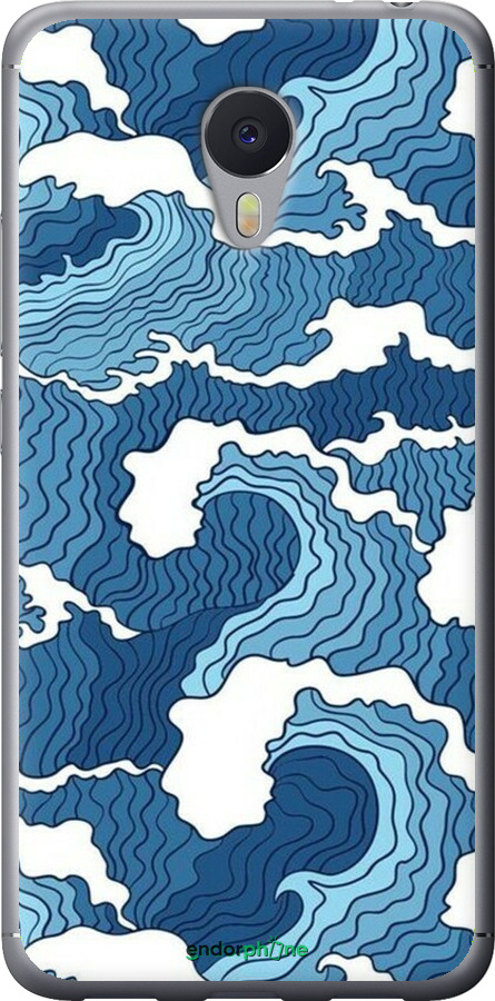 2D пластиковий чехол Абстрактний малюнок морських хвиль для Meizu M3 Note - 6538t-256 изображение 