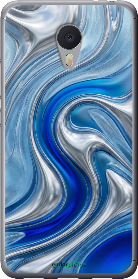 2D пластиковий чехол Liquid Chrome для Meizu M3 Note - 6781t-256 изображение 