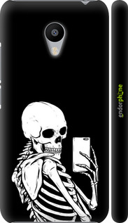 3D пластиковий матовий чехол Скелет робить Selfie для Meizu M3 - 6535m-272 изображение 