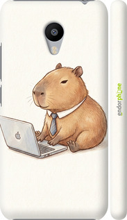3D пластиковый матовый чехол Funny Capybara CEO Working для Meizu M3 - 6777m-272 изображение 