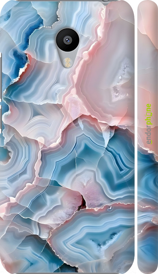 3D пластиковий матовий чехол Мрамор для Meizu M3s - 6306m-943 изображение 