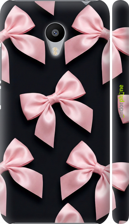 3D пластиковый матовый чехол Coquette Ribbons Dark Coquette для Meizu M3 - 6767m-272 изображение 