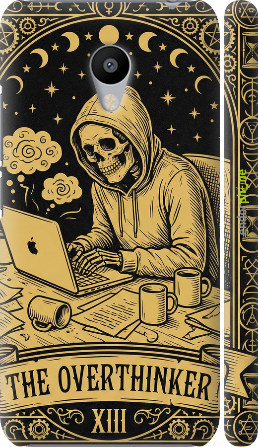 3D пластиковый матовый чехол The Overthinker для Meizu M3 - 6774m-272 изображение 