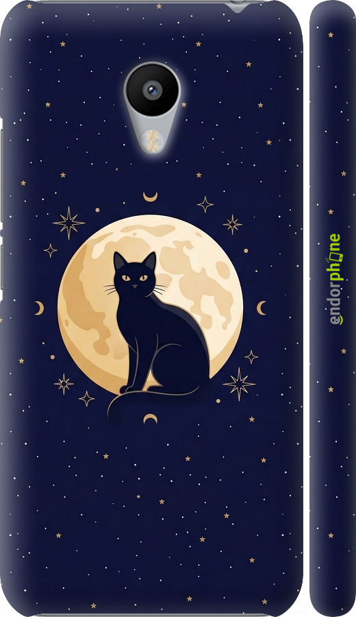 3D пластиковий матовий чехол Cute Cat Celestial/Witchy для Meizu M3 - 6787m-272 изображение 