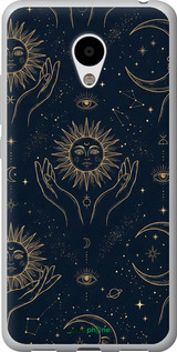 2D пластиковый чехол Celestial Harmony: Sun & Moon Gold Mystic Pattern для Meizu M3s - 6778t-943 изображение 