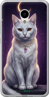 2D пластиковий чехол Mystic White Cat Gothic Dark Purple Gold для Meizu M3 - 6805t-272 изображение 