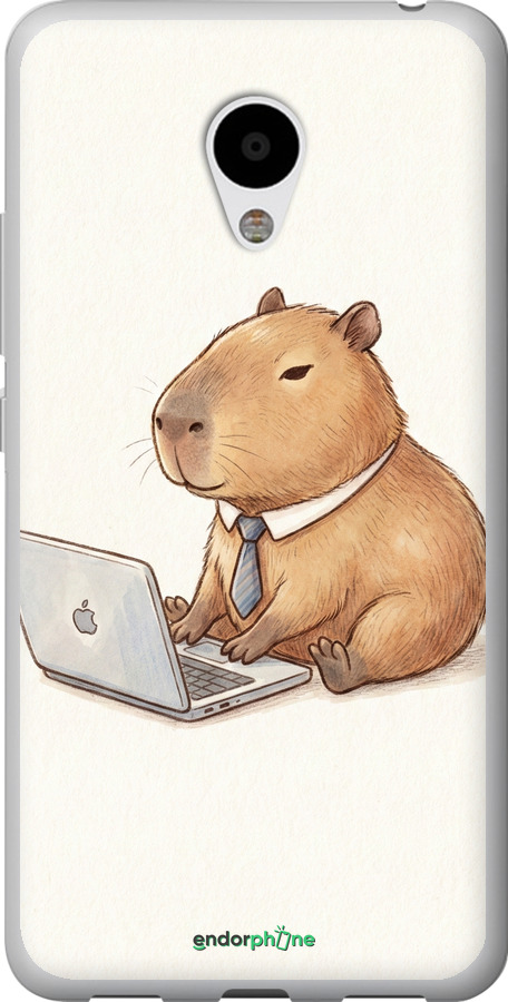 2D пластиковый чехол Funny Capybara CEO Working для Meizu M3 - 6777t-272 изображение 