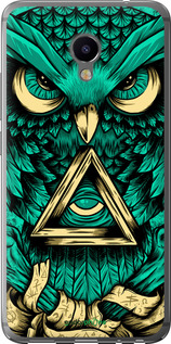 Силиконовый чехол Сова Арт-тату для Meizu M3e - 3971u-607 изображение 
