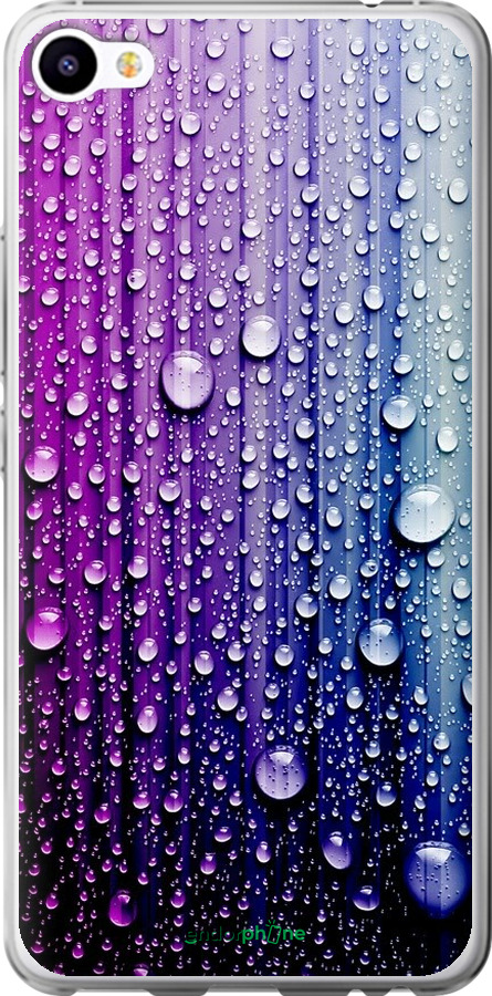 

Силіконовий чохол "Краплини води" для Meizu M3x, Синій