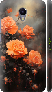 3D пластиковий матовий чехол Оранжеві троянди для Meizu M5 Note - 5944m-447 изображение 