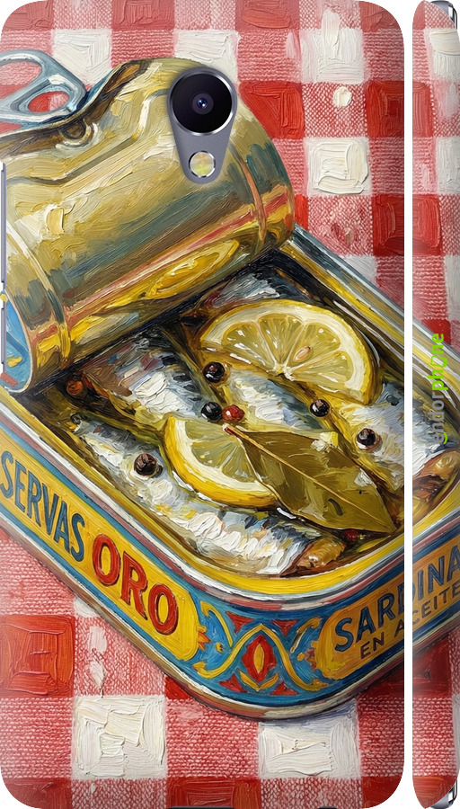 3D пластиковый матовый чехол Vintage Sardine Tin Phone для Meizu M5 Note - 6772m-447 изображение 