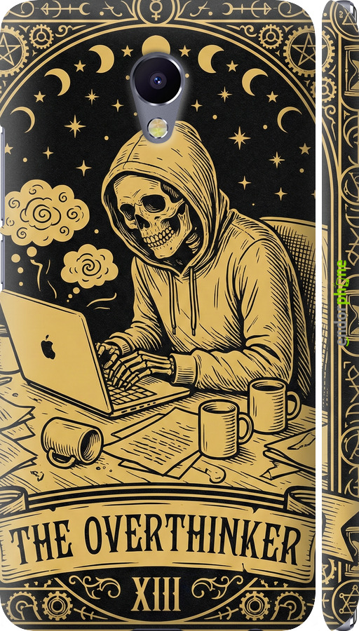 3D пластиковый матовый чехол The Overthinker для Meizu M5 Note - 6774m-447 изображение 