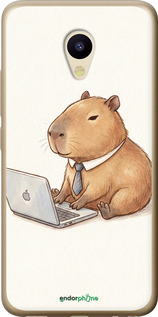 2D пластиковый чехол 'Funny Capybara CEO Working' для Meizu M5 изображение 1