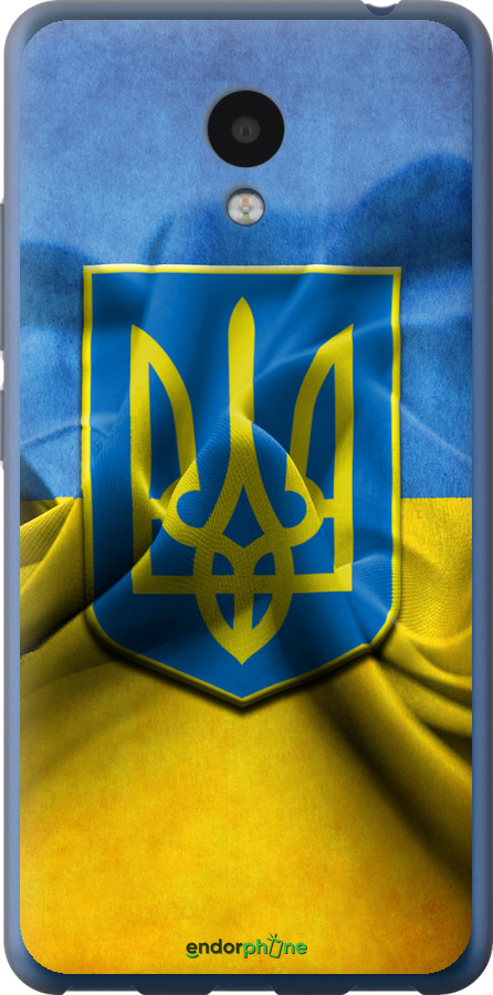 

Силіконовий чохол "Прапор та герб України" для Meizu M5c, Блакитний