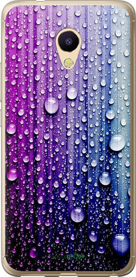 

Силіконовий чохол "Краплини води" для Meizu M5s, Синій
