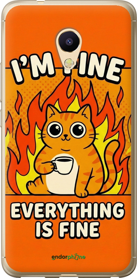 Силиконовый чехол Funny Cat для Meizu M5s - 6786u-776 изображение 