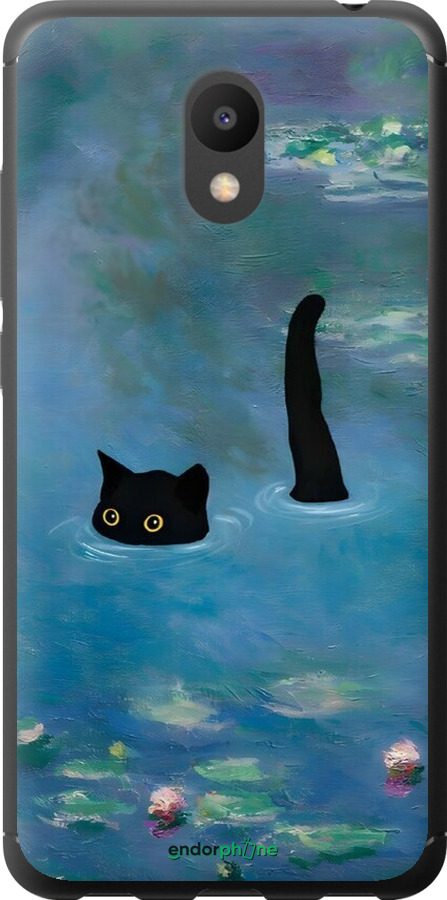 2D пластиковий чехол Із зображенням кота та водяної лілії Monet для Meizu M6 - 6519t-1349 изображение 