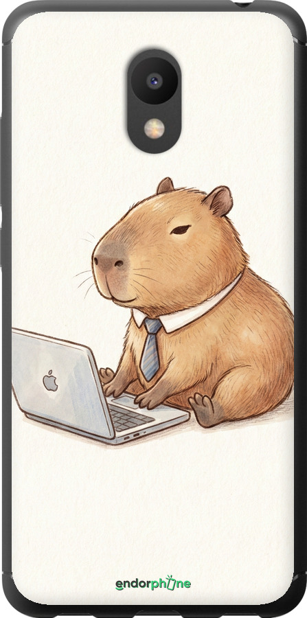 2D пластиковый чехол Funny Capybara CEO Working для Meizu M6 - 6777t-1349 изображение 