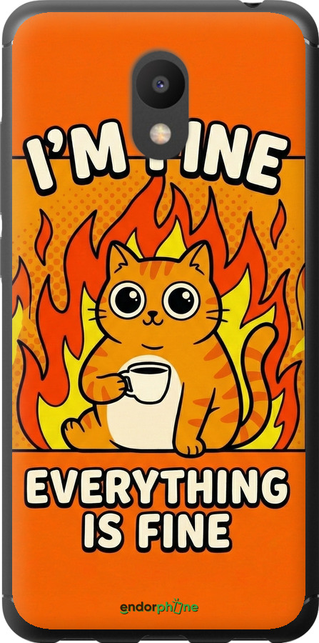 2D пластиковий чехол Funny Cat для Meizu M6 - 6786t-1349 изображение 