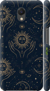 3D пластиковый матовый чехол 'Celestial Harmony: Sun & Moon Gold Mystic Pattern' для Meizu M6s изображение 5