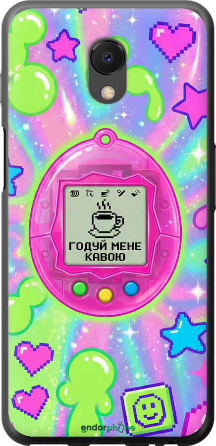 Силиконовый чехол Y2K Aesthetic Retro Pet: Годуй мене кавою для Meizu M6s - 6784u-1364 изображение 