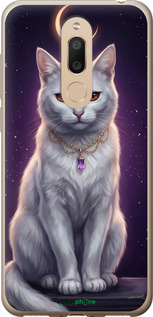 Силиконовый чехол Mystic White Cat Gothic Dark Purple Gold для Meizu M6T - 6805u-1536 изображение 