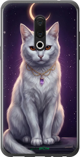 Силиконовый чехол Mystic White Cat Gothic Dark Purple Gold для Meizu 15 - 6805u-1472 изображение 