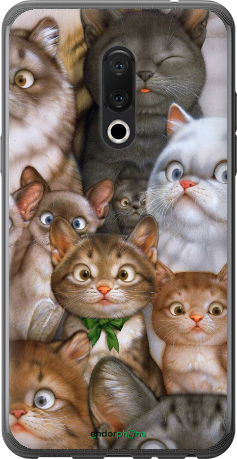 

Силіконовий чохол "Коти" для Meizu 15