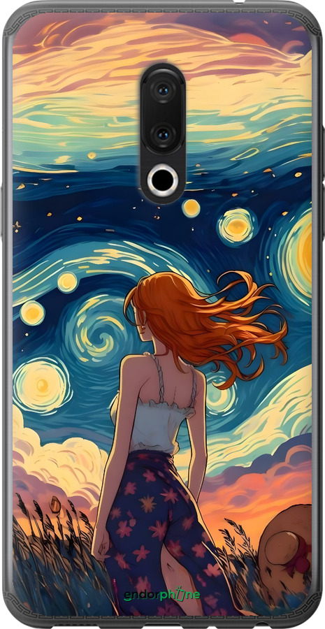 Силіконовий чехол Дівчина Арт для Meizu 15 - 6325u-1472 изображение 