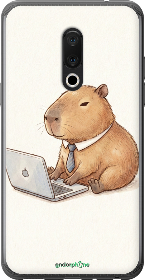 Силиконовый чехол Funny Capybara CEO Working для Meizu 15 - 6777u-1472 изображение 