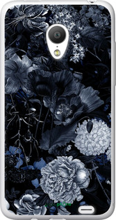 Силиконовый чехол Абстрактный цветочный рисунок в синих тонах для Meizu MX3 - 6539u-310 изображение 