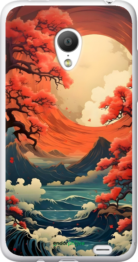 Силиконовый чехол Природа японии для Meizu MX3 - 6327u-310 изображение 
