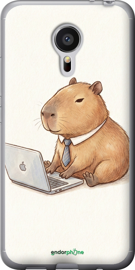 2D пластиковый чехол Funny Capybara CEO Working для Meizu MX5 - 6777t-105 изображение 