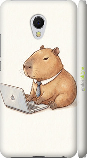 3D пластиковый матовый чехол 'Funny Capybara CEO Working' для Meizu MX6 изображение 1