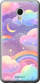 2D пластиковий чехол Хмари та веселка для Meizu MX6 - 6312t-259 изображение 