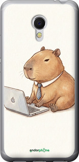 2D пластиковий чехол Funny Capybara CEO Working для Meizu MX6 - 6777t-259 изображение 