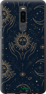 Силиконовый чехол Celestial Harmony: Sun & Moon Gold Mystic Pattern для Meizu Note 8 - 6778u-1610 изображение 
