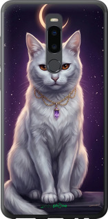 Силиконовый чехол Mystic White Cat Gothic Dark Purple Gold для Meizu Note 8 - 6805u-1610 изображение 