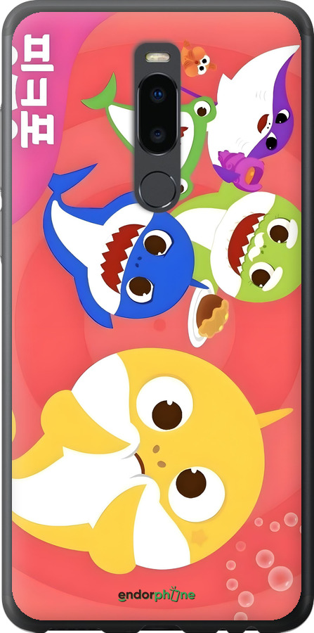 Силіконовий чехол Бейби Шаркс для Meizu Note 8 - 6305u-1610 изображение 