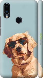3D пластиковый матовый чехол Пес в очках для Meizu Note 9 - 6381m-1689 изображение 
