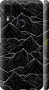 3D пластиковый матовый чехол С изображением Темных гор для Meizu Note 9 - 6489m-1689 изображение 