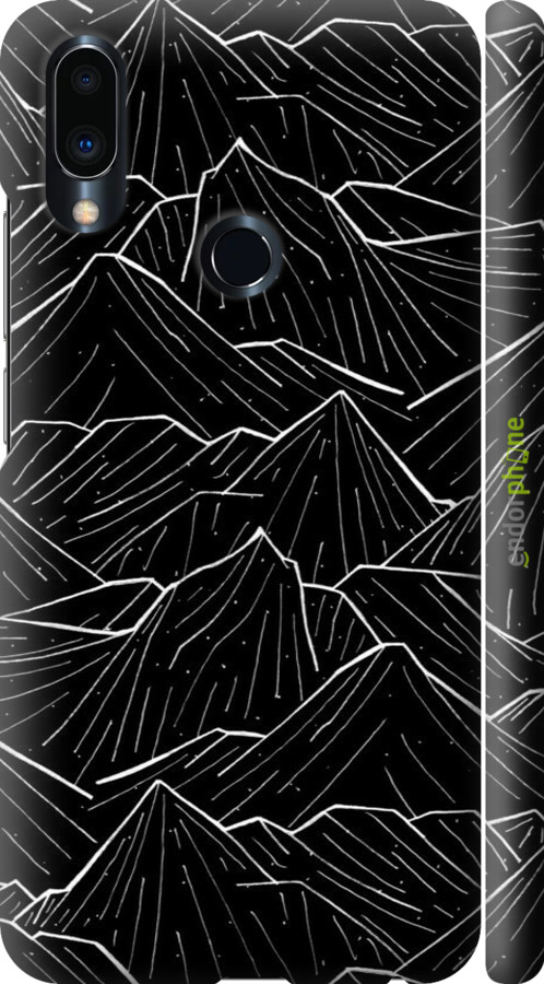 3D пластиковый матовый чехол С изображением Темных гор для Meizu Note 9 - 6489m-1689 изображение 